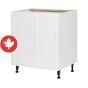Caisson inférieur 2 portes, Shaker, blanc, 30" x 34 3/4" x 24"