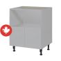 Base Cabinet Microwave 2 Doors - Shaker - Grey - 24" x 34 3/4" x 24"