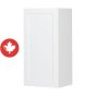 Caisson supérieur 1 porte, Shaker, blanc, 15" x 30" x 12 1/2"