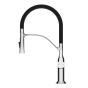 Kitchen Faucet - Retactable - Meda - Black/Chrome
