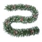 Decorative Garland - 240 Tips - 2.7 m - Frosted Green with Pinecones