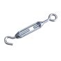 Tendeur crochet par œil, zinc, 5/16" x 9 3/8"