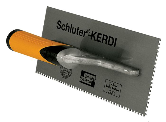 TROWEL INSTALL.KERDI MEMBRANE