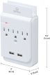 Multiprise murale avec 2 ports USB + support de téléphone