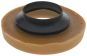 Toilet wax ring with flange