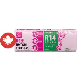 R-14 Pink Next Gen Fiberglas Insulation - 15" x 47" x 3 1/2" - Covers 78.3 sq. ft