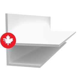 Moulure en F en PVC pour panneau Trusscore Wall&CeilingBoard, blanc, 1/2" x 10'