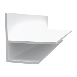 Moulure en F en PVC pour panneau Trusscore Wall&CeilingBoard, blanc, 1/2" x 10'