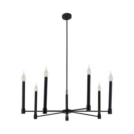 Luminaire suspendu Toscana, 7 lumières, noir, 97 cm