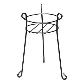 Round Support for Indoor or Outdoor Plant - 21" x 10" - Black