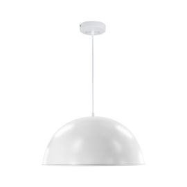 Luminaire suspendu à une lumière, 18", blanc mat
