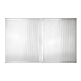Ensemble fen&ecirc;tre polycarbonate, battant/auvent, 55,25" x 24"