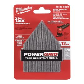 M12 Fuel Mesh Sanding Sheet - Grit 220 - 12/Pkg
