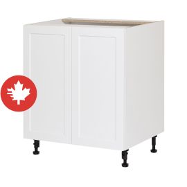 Base Cabinet 2 Doors - Shaker - White - 30" x 34 3/4" x 24"
