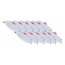 Lumi&egrave;re encastr&eacute;e, DEL, Ultra-mince, 12/pqt