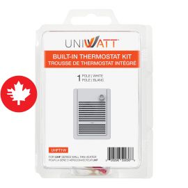 B/In Thermostat Kit For UHF Fan Heater - 1 Pole - White - 120 V - 347 V