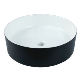 Lavabo, argile, noir & blanc, 15 3/4" x 5,7"
