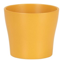 Cache-pot, Olivia, jaune, mat, 11cm x 13cm