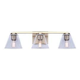 Vanity Wall Light &ndash; 3 Bulbs &ndash; Zefyra &ndash; Gold &ndash; 25 1/2"