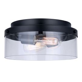 Flushmount &ndash; Quenzia &ndash; Black - 12"