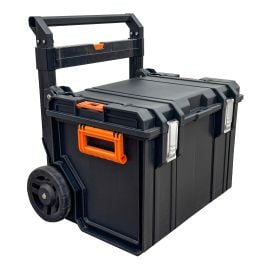 Coffre &agrave; outils roulant avec loquets, 58&times;47&times;41 cm, noir