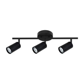 Rail, 3 lumi&egrave;res, Flarym, noir, 50 cm x 15 cm