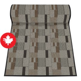 Hallway Carpet – Bricks – Vinyl – Grey Shell - 36" x 600"