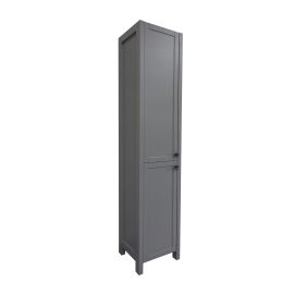 Makala Storage Linen Cabinet - 15.75" x 74.75" x 13" - Matte Grey Finish