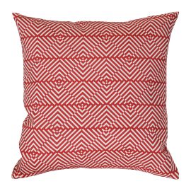 Outdoor Cushion -  Geometric Pattern - 16" x 16" - Terracotta