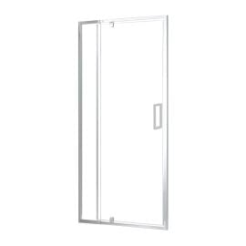 Porte de douche pivotante, semi-sans cadre, 40" x 32", chrome