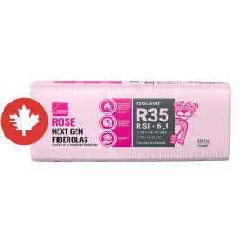 R-35 Pink Next Gen Fiberglas Insulation - 24" x 48" x 10 1/2" - Covers 56 sq. ft