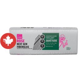 QuietZone Pink Next Gen Fiberglas Acoustic Insulation - Steel Stud - 24" x 48" x 3 5/8" - Covers 192 sq. ft