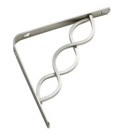 Support à tablette décoratif, nickel brossé, 20 mm x 8"