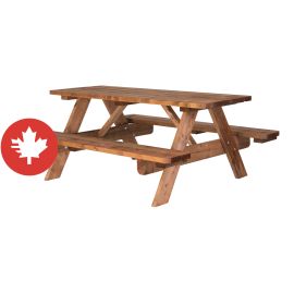 Table à pique-nique, couleur cèdre, 4' x 6'