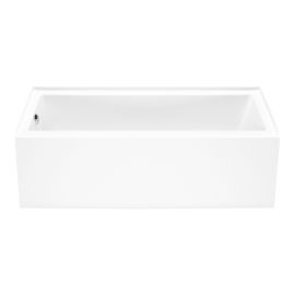 Bain en alc&ocirc;ve Bosca, 59 3/4" x 30", acrylique, blanc, drain &agrave; gauche