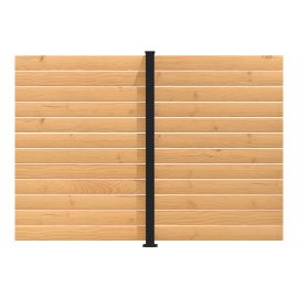 Ensemble de poteau de ligne, écran d'intimité, aluminium, 72" x 3'', Noir, C6, 31 morceaux