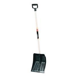 Snow Shovel, Black Poly Blade - Hardwood Handle - 11"