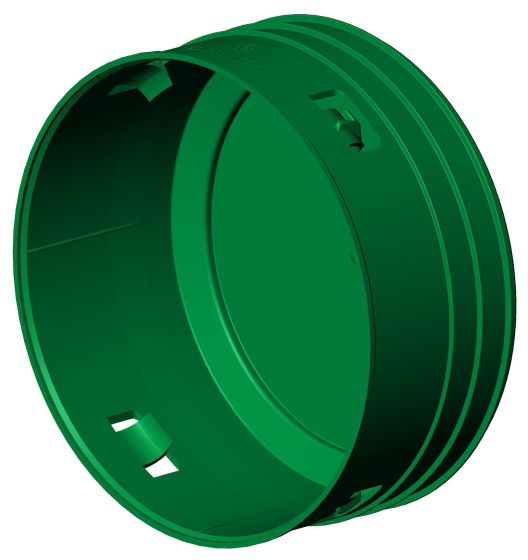 Exterior End Cap with Clip - 6" - Green