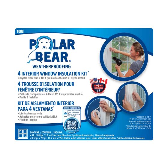 Insulating Film Kit for 4 Windows - 0.6mm x 64" x 168"