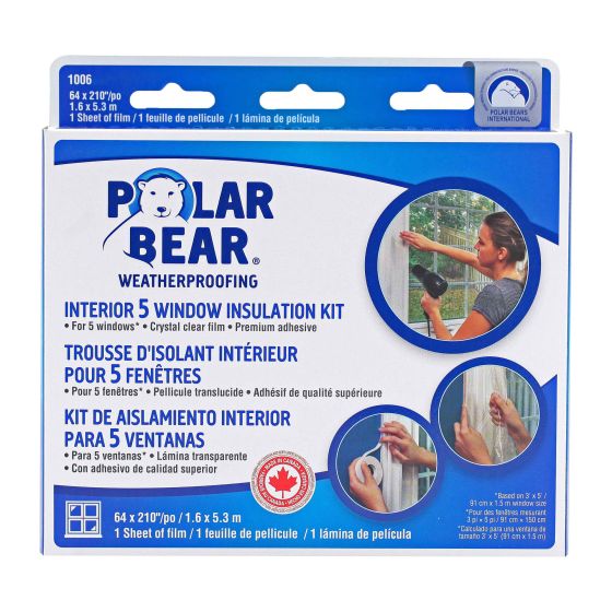 Insulating Film Kit for 5 Windows - 0.6mm x 64" x 210"