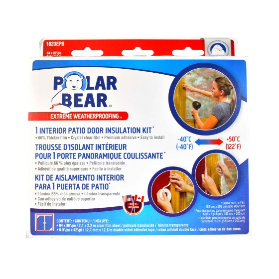 Insulating Shrink Film for Indoor Use On Patio Door - 1.0mm x  80" x 86"