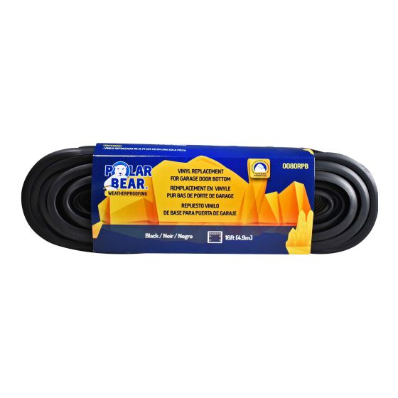 Vinyl Replacement for Garage Door Bottom - Black - 16'