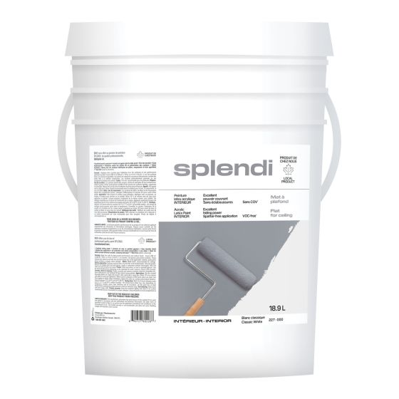 Paint SPLENDI - Flat - White - 18.9 l