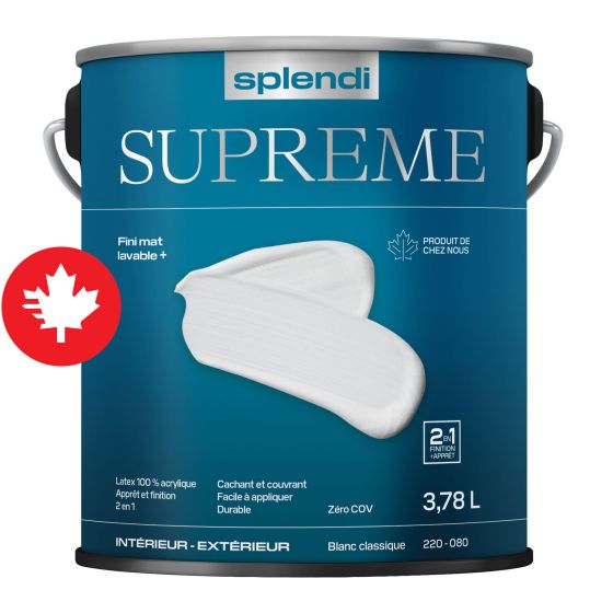 Paint SPLENDI Supreme - Flat - White - 3.78 l