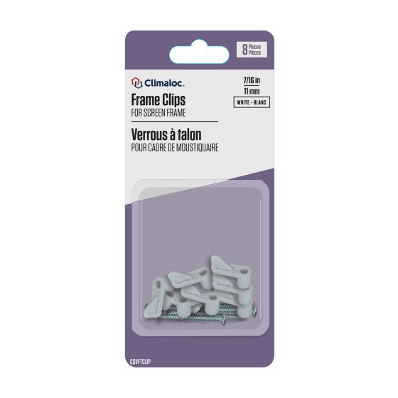 Screen Frame Clip - White - 8/Pkg
