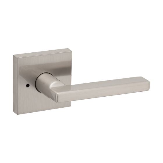 Halifax Square Rose Privacy Levers - Satin Nickel