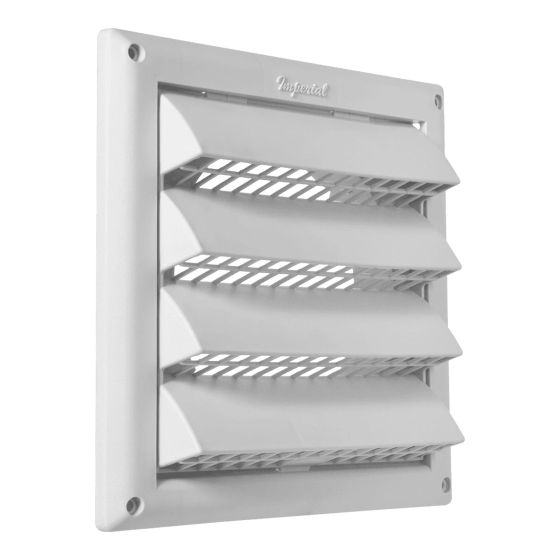 Intake Cap with Plastic Screen - White - 6"