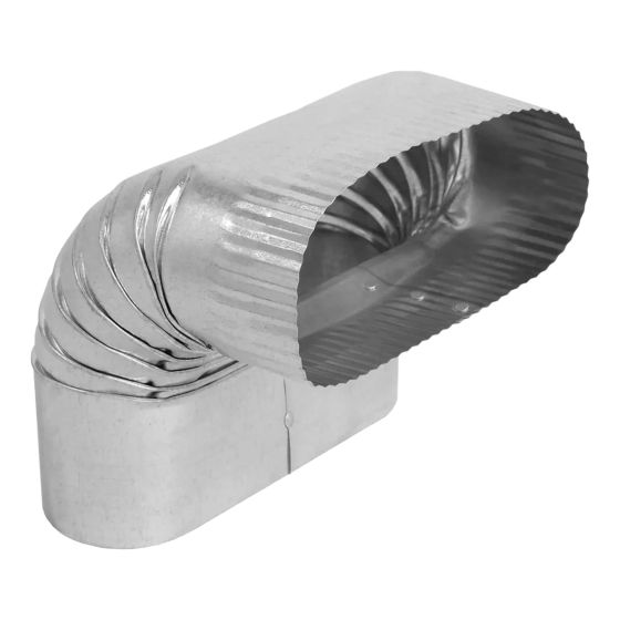 Oval Vertical Elbow 90° - 6" - 30ga