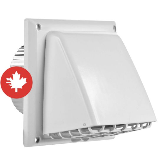 Preferred Vent Cap with Guard 4" - Pipe Length 3" - White