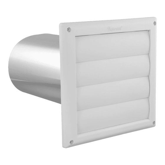 Louvered Vent Hood - White